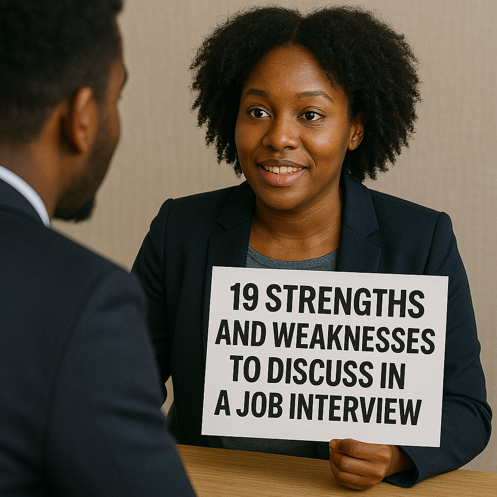 19 Strengths and Weaknesses To Discuss in a Job Interview